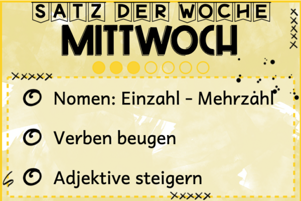 Satz Der Woche Beispielsätze Satz der Woche - Colorful Classroom