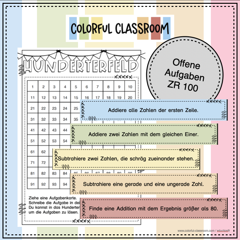 Rechenaufträge auf dem Hunderterfeld